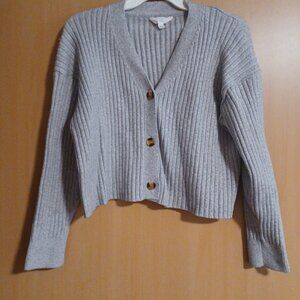 Gray buttoned Cardigan
